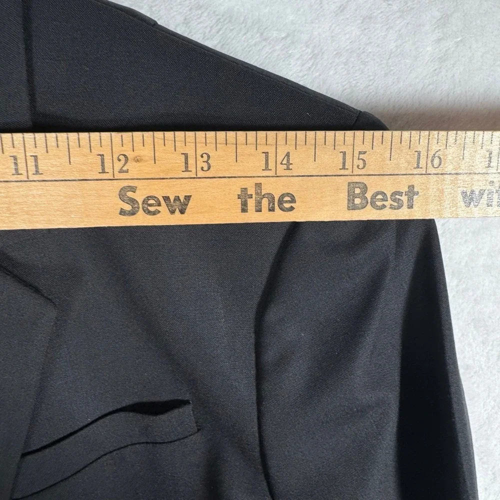 Banana Republic Womens 10 Wool Blend Suit Set Black Blazer Martin Fit Pants - Picture 12 of 16